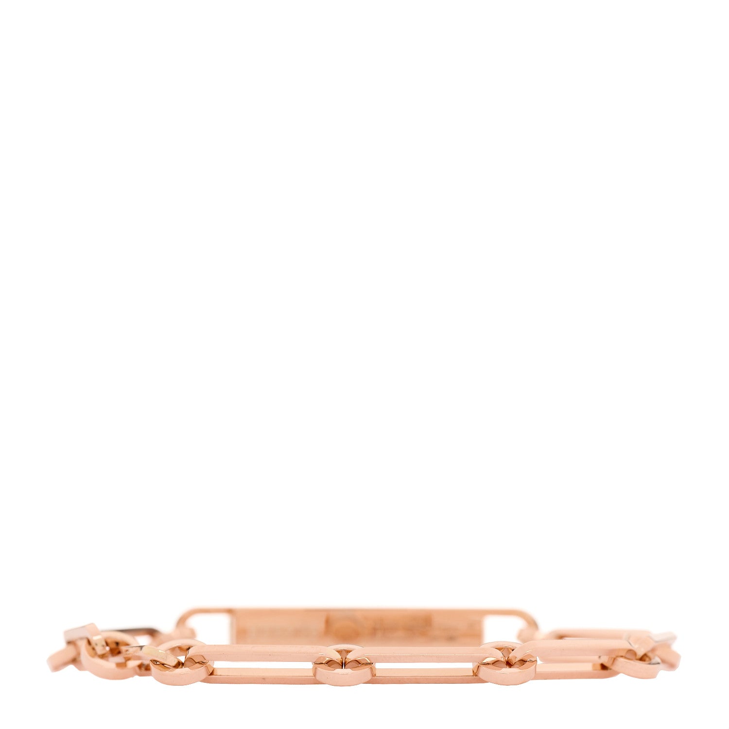 Hermes 18K Rose Gold Diamond Pave PM Kelly Chaine Bracelet SH 3 of 5