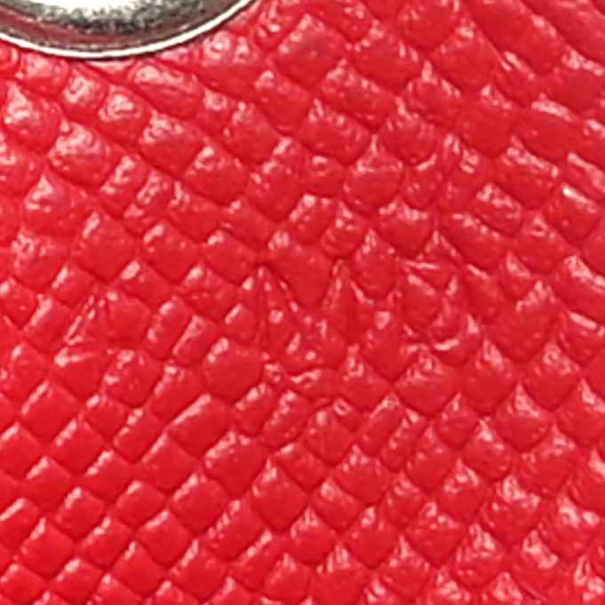 Hermes Madame Calfskin Calvi Card Case Rouge Piment 8 of 11