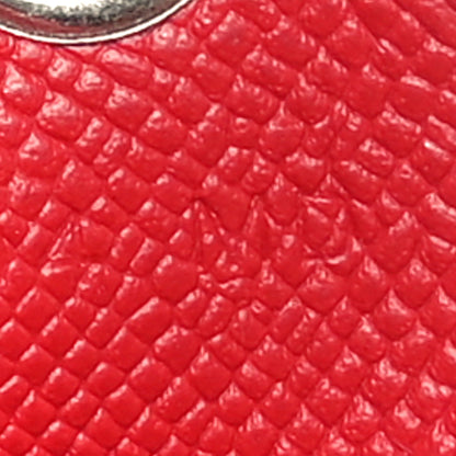 Hermes Madame Calfskin Calvi Card Case Rouge Piment 8 of 11