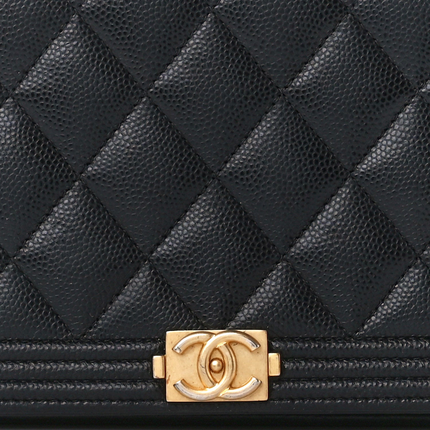 Chanel Caviar Quilted Boy Wallet On Chain WOC Black 9 of 12