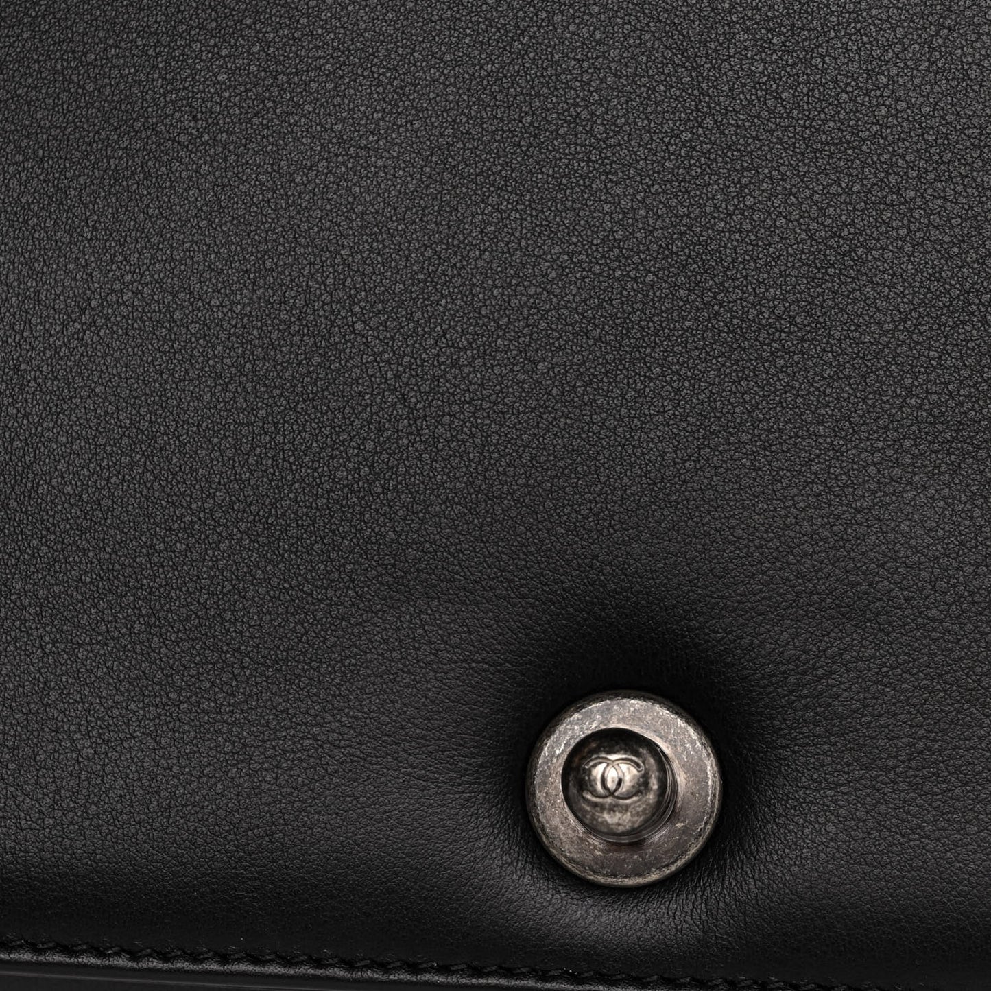 Calfskin Quilted Medium Boy Flap Black