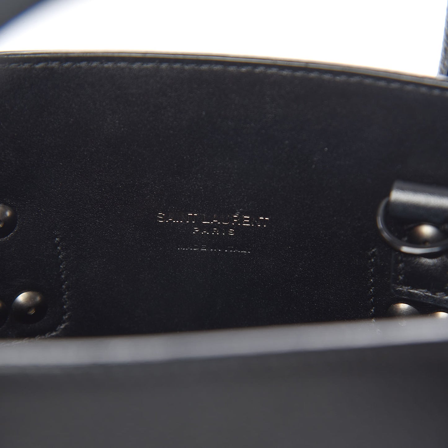 Grained Calfskin Baby Sac De Jour Black