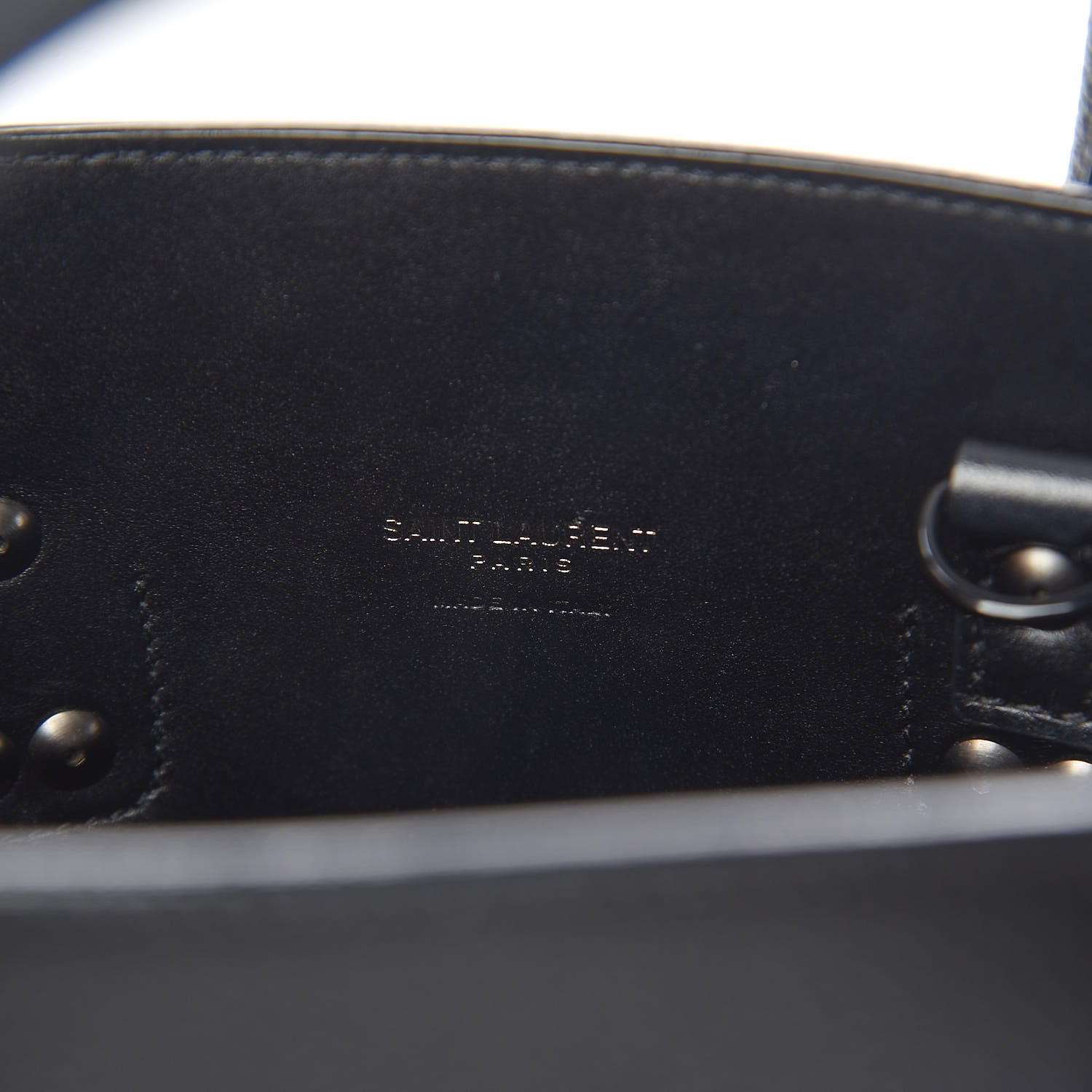 Saint Laurent Grained Calfskin Baby Sac De Jour Black 6 of 9