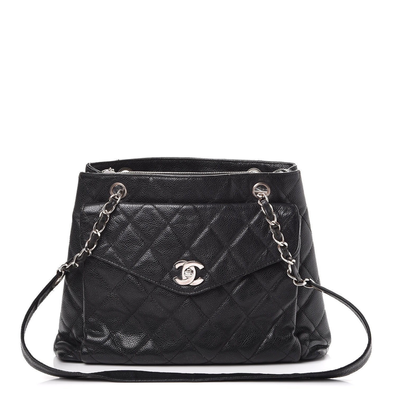 Chanel Caviar Quilted Flap Shoulder Bag Black 1 of 14