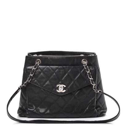 Chanel Caviar Quilted Flap Shoulder Bag Black 1 of 14