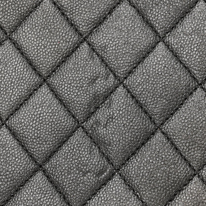 Chanel Metallic Caviar Quilted Medium CC Filigree Vanity Case Dark Silver 11 of 11