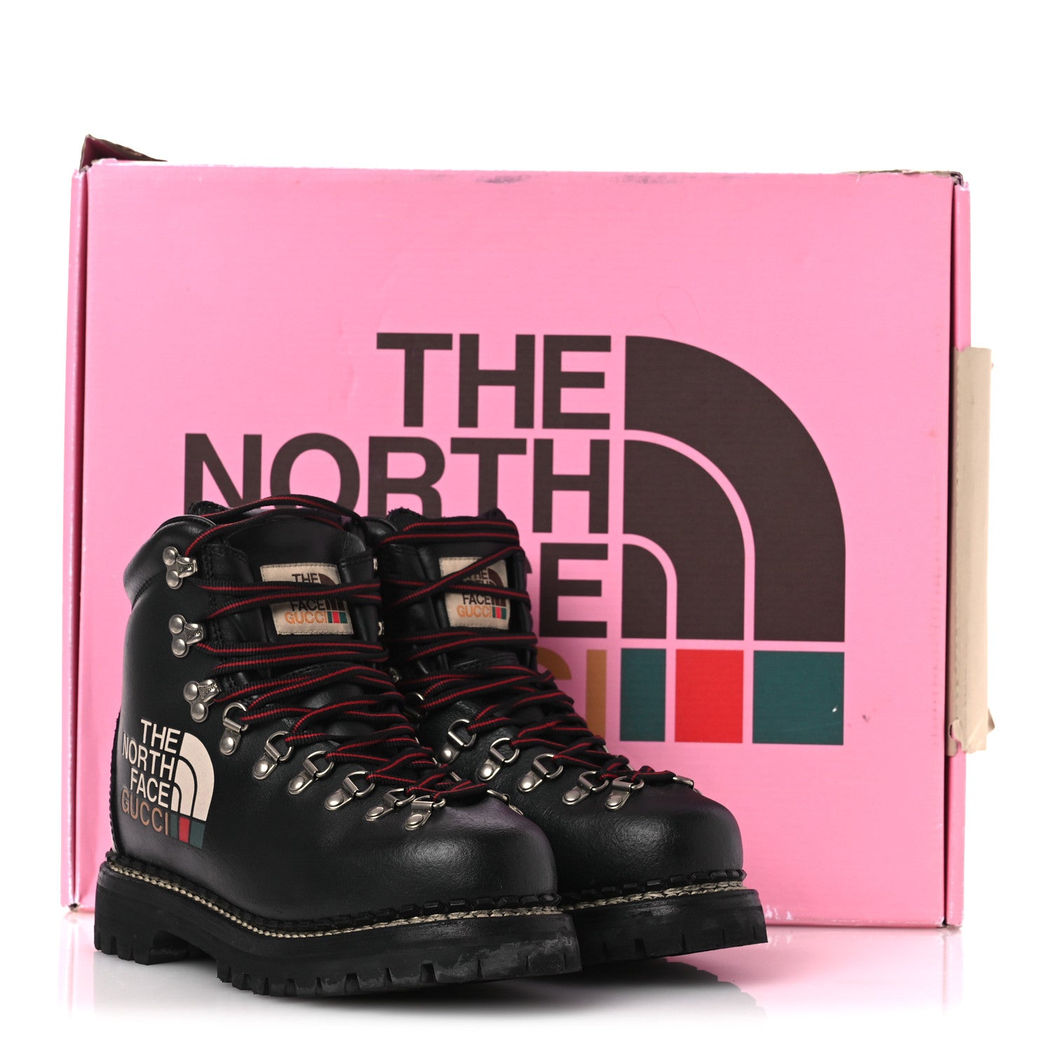 Gucci X THE NORTH FACE Calfskin Womens Hiking Ankle Boots 37.5