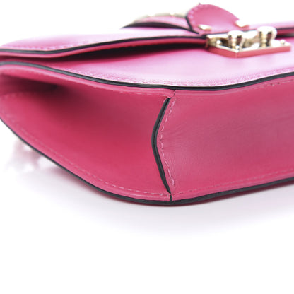 Valentino Garavani Vitello Small Glam Lock Rockstud Flap Pop Fuxia 8 of 10