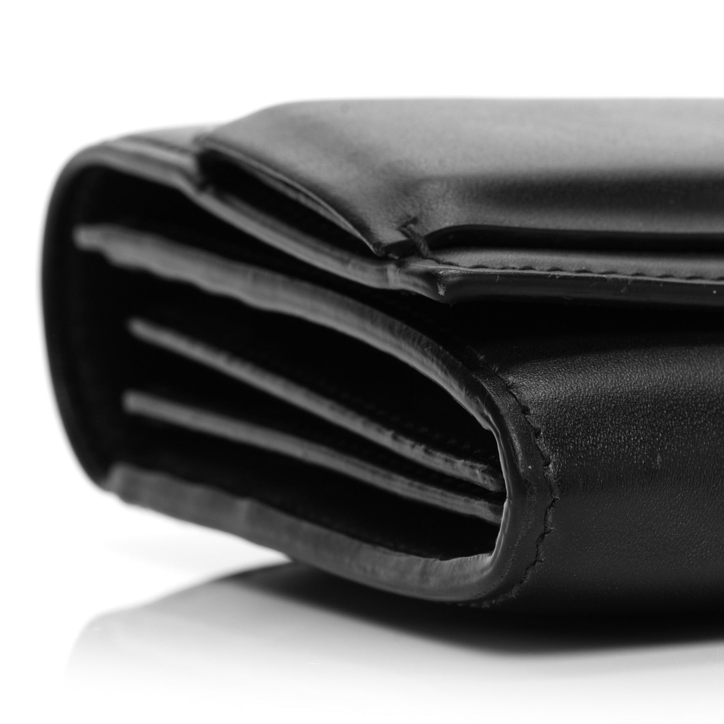 Smooth Calfskin Horizon Continental Wallet Black