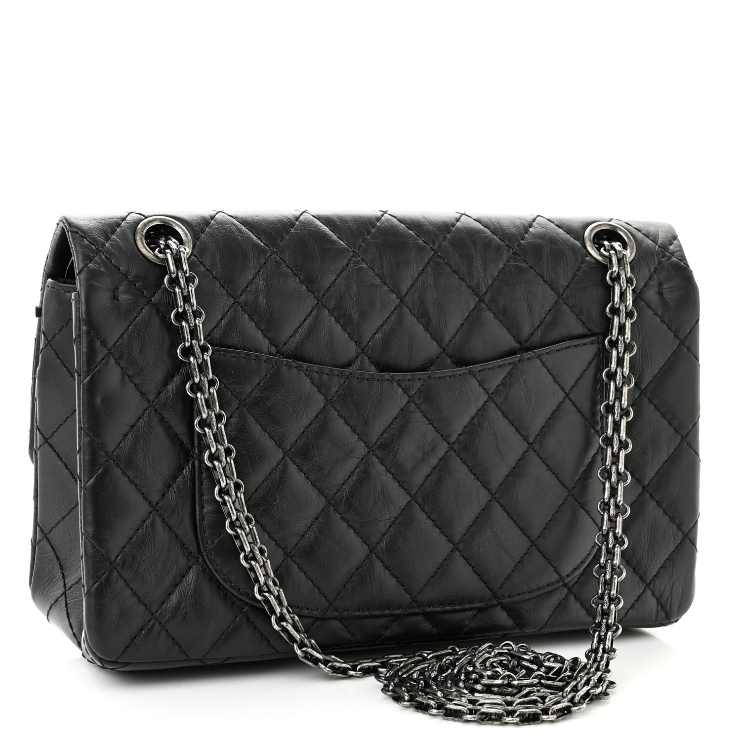 Chanel Aged Calfskin Quilted 2.55 Reissue 225 Flap Black 3 of 11
