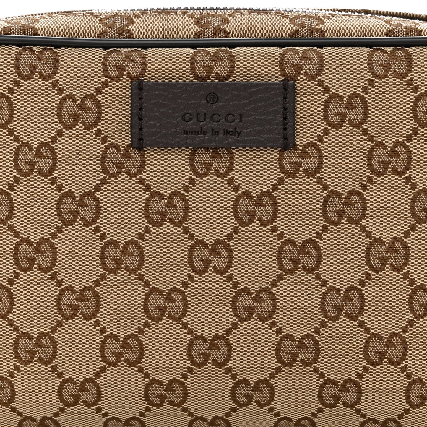 Monogram Dollar Calfskin Belt Bag Beige Ebony Testa di Moro Marrone Scuro