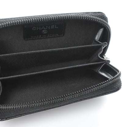 Chanel Caviar Timeless CC Zip Around Coin Purse Black 5 of 8