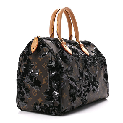 Louis Vuitton Monogram Fleur De Jais Sequins Speedy 30 3 of 13