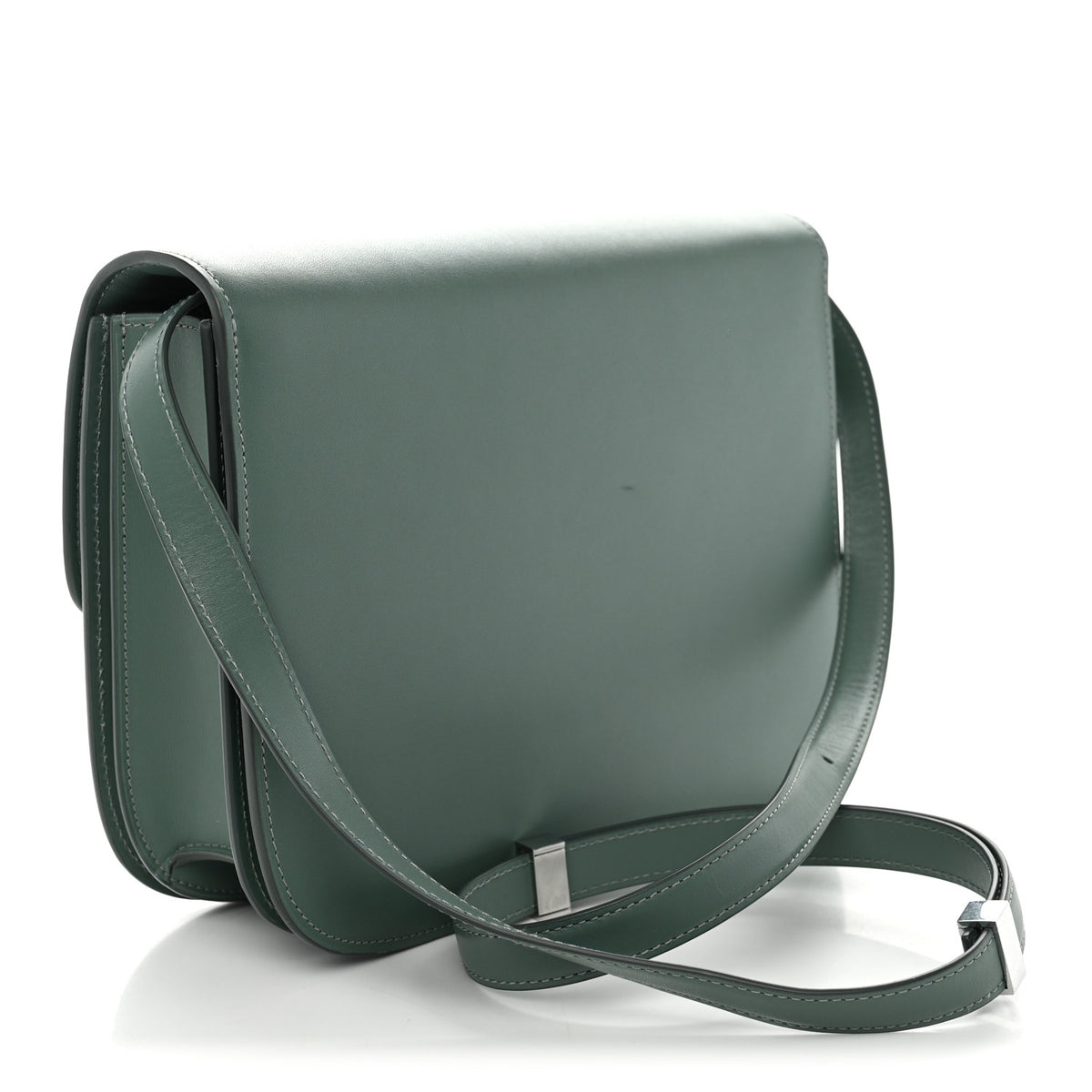 Box Calfskin Medium Classic Box Flap Bag Celadon
