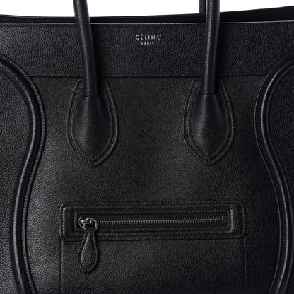Celine Drummed Calfskin Mini Luggage Black 12 of 12