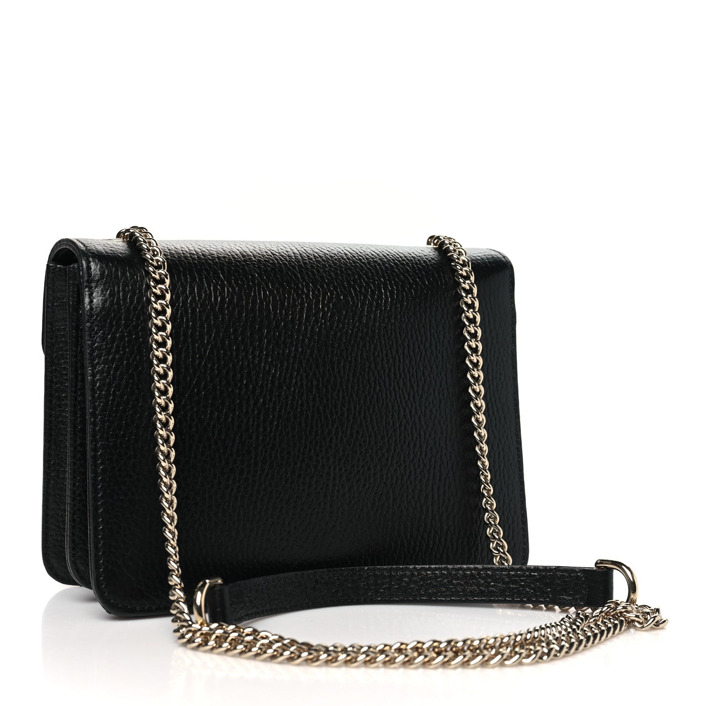 Dollar Calfskin Small Interlocking G Shoulder Bag Black