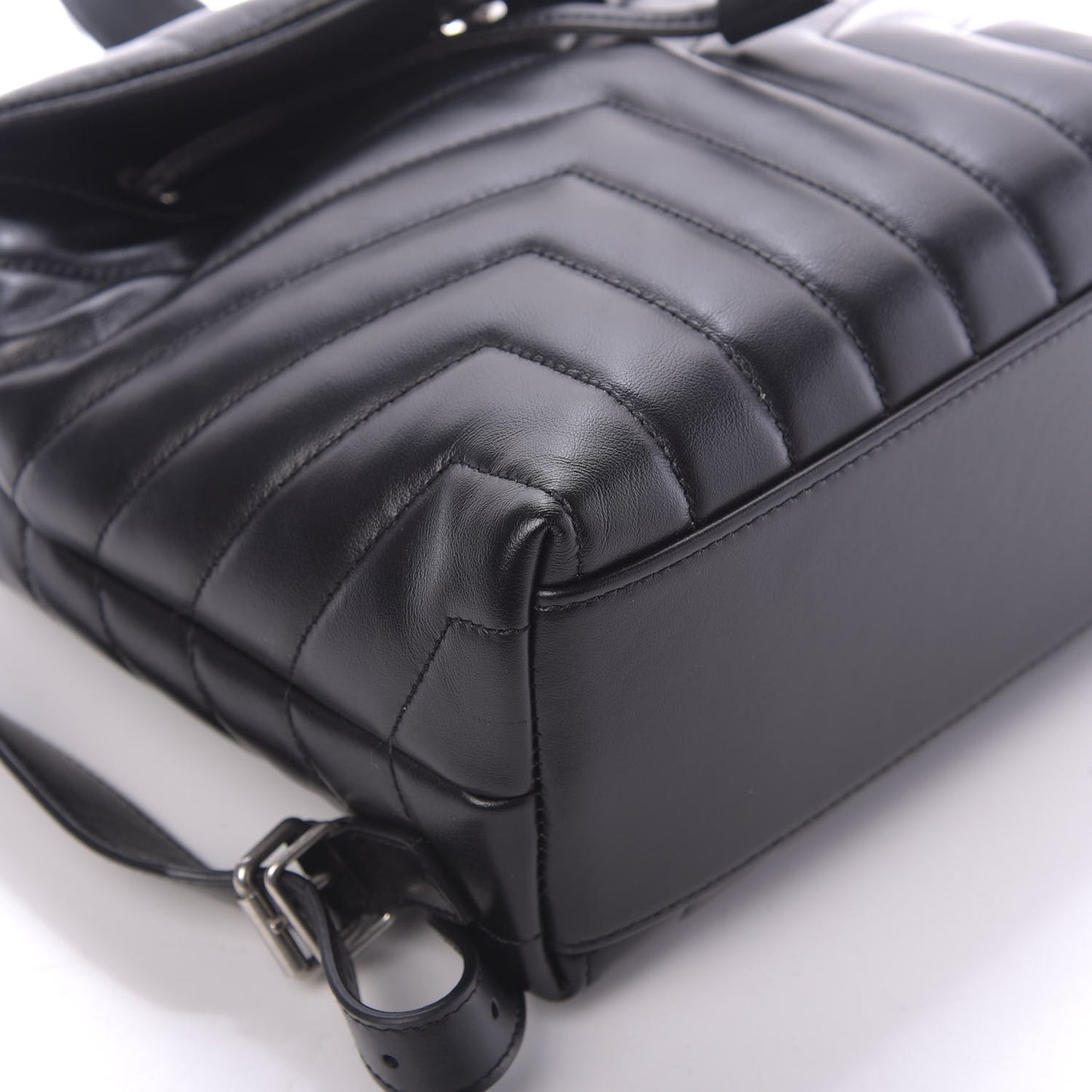 Calfskin Y Quilted Monogram Small Loulou Backpack Black