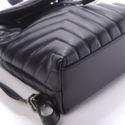 Saint Laurent Calfskin Y Quilted Monogram Small Loulou Backpack Black 7 of 10