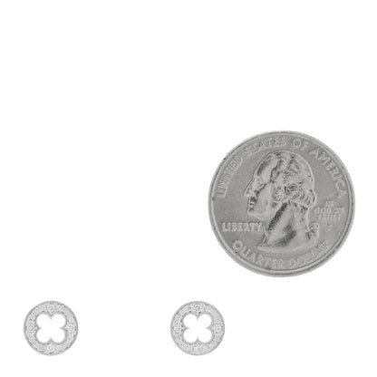 Louis Vuitton 18K White Gold Diamond Empreinte Stud Earrings 2 of 4
