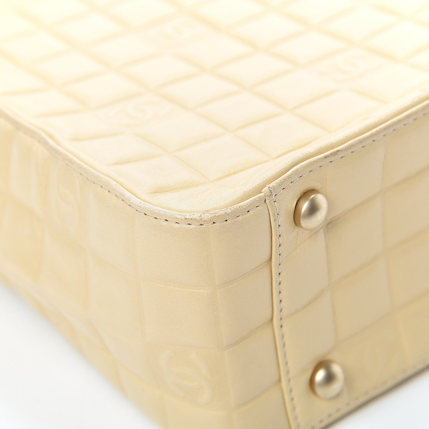 Chanel Lambskin Quilted Chocolate Bar Tote Beige 8 of 15