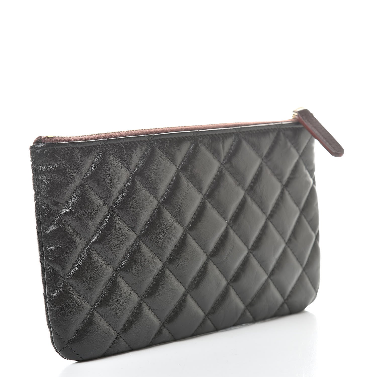 Chanel Aged Calfskin Quilted Medium Reissue Cosmetic Case Black 3 of 7