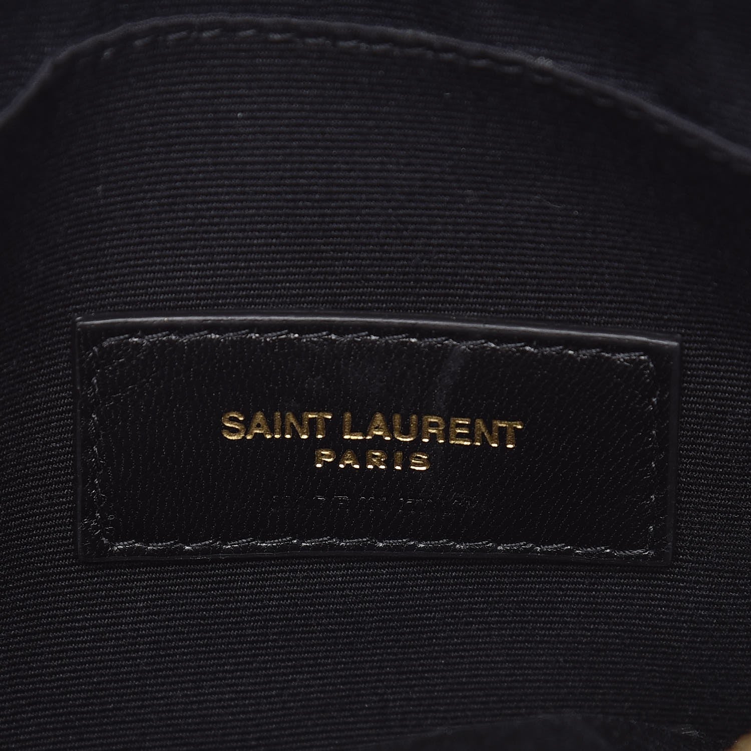 Saint Laurent Grain De Poudre Chevron Monogram Bill Pouch Crema Soft 6 of 8