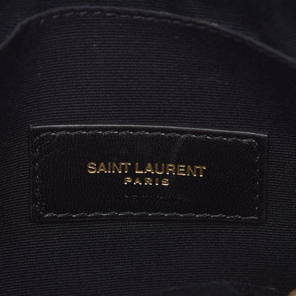 Saint Laurent Grain De Poudre Chevron Monogram Bill Pouch Crema Soft 6 of 8