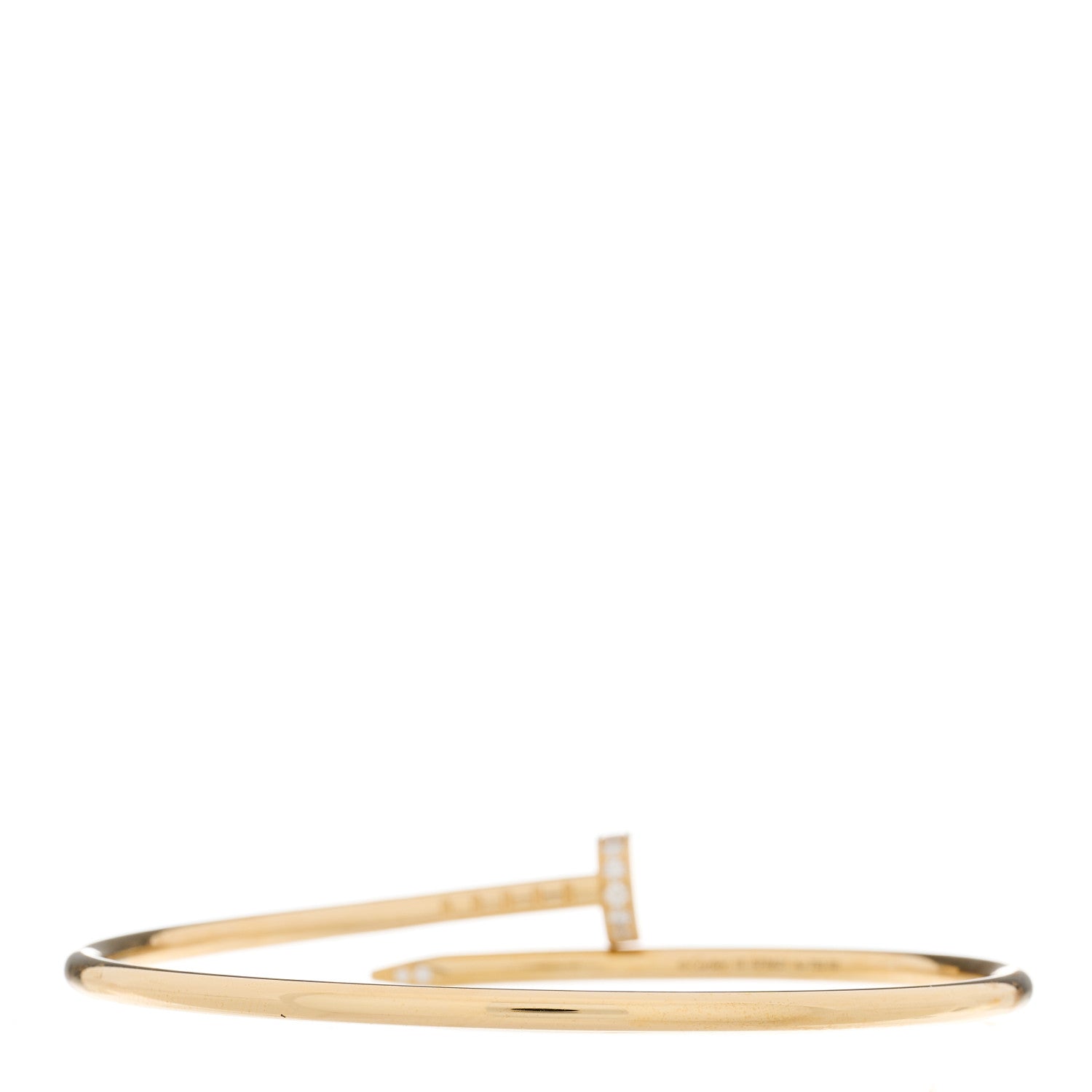 Cartier 18K Yellow Gold Diamond Small Juste Un Clou Bracelet 16 2 of 4