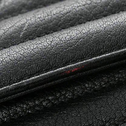 Saint Laurent Sheepskin Matelasse Chevron Monogram Large College Satchel Black 14 of 15