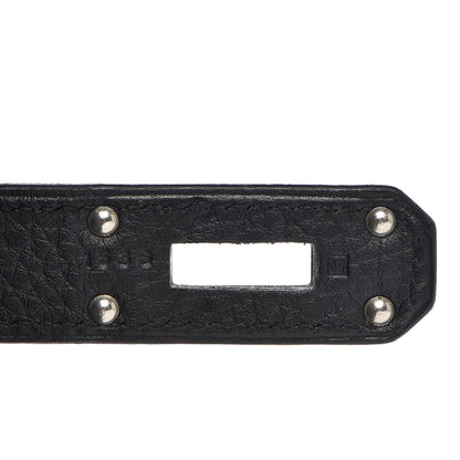 Hermes Taurillon Clemence Shoulder Kelly 40 Black 9 of 29