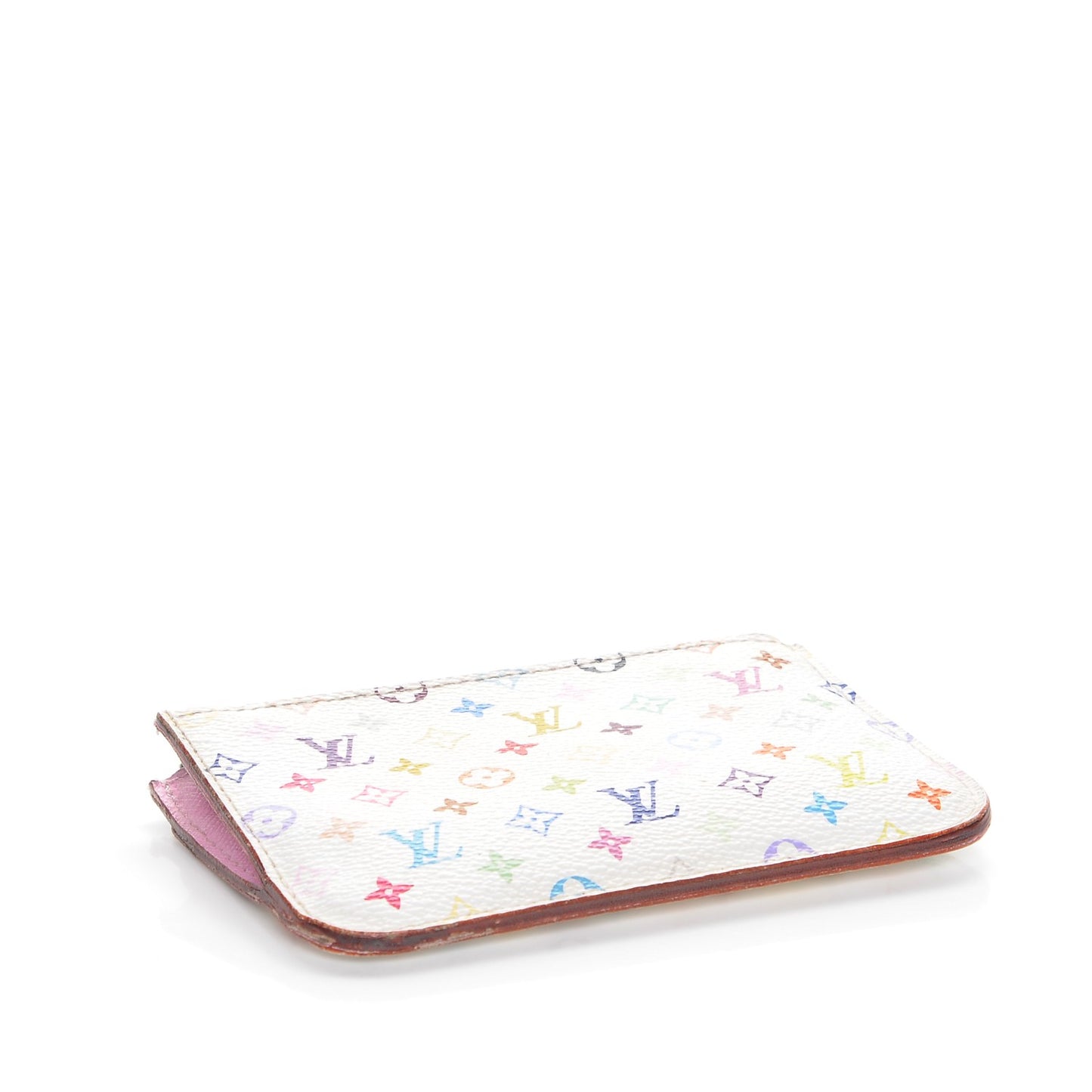 Monogram Multicolor Key Pouch White Litchi