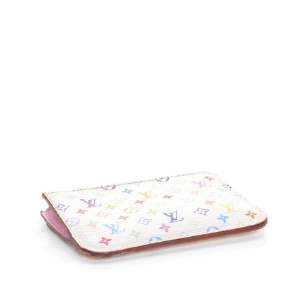 Louis Vuitton Monogram Multicolor Key Pouch White Litchi 4 of 7