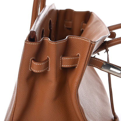 Hermes Taurillon Clemence Birkin 35 Gold 27 of 43