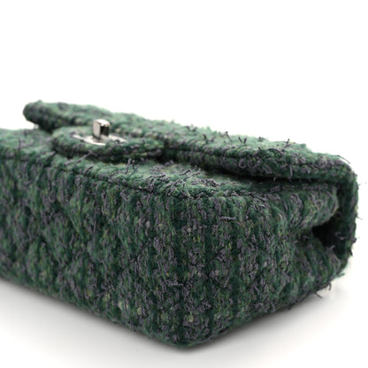 Chanel Wool Tweed Quilted Mini Rectangular Flap Green 10 of 10