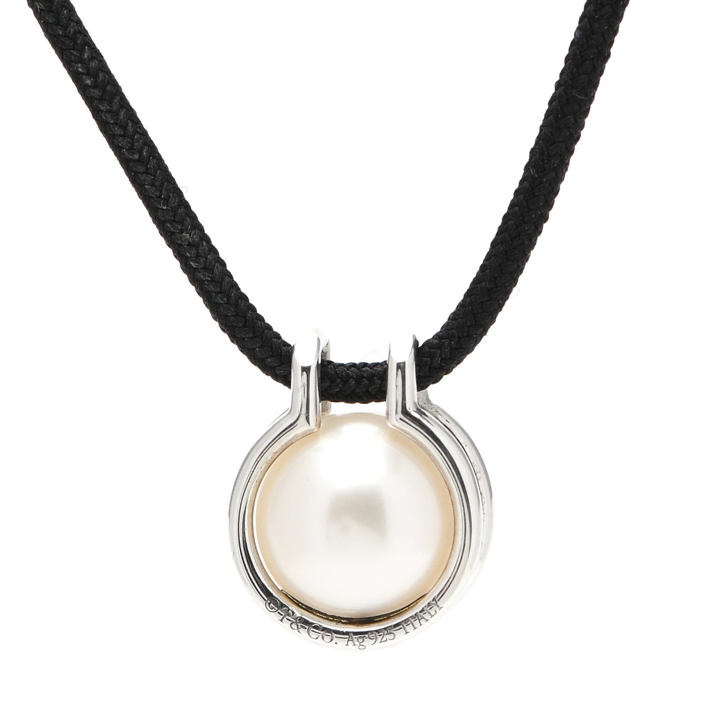 Sterling Silver Pearl HardWear Cord Necklace