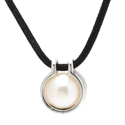 Tiffany Sterling Silver Pearl HardWear Cord Necklace 3 of 5