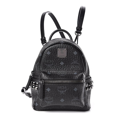 MCM Visetos Side Stud X-Mini Stark Bebe Boo Backpack Black 1 of 10