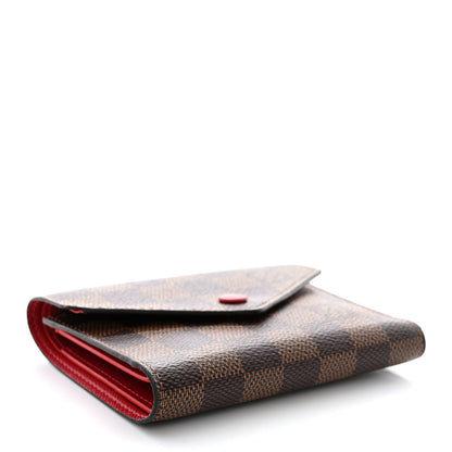 Louis Vuitton Damier Ebene Victorine Wallet Cherry 4 of 8