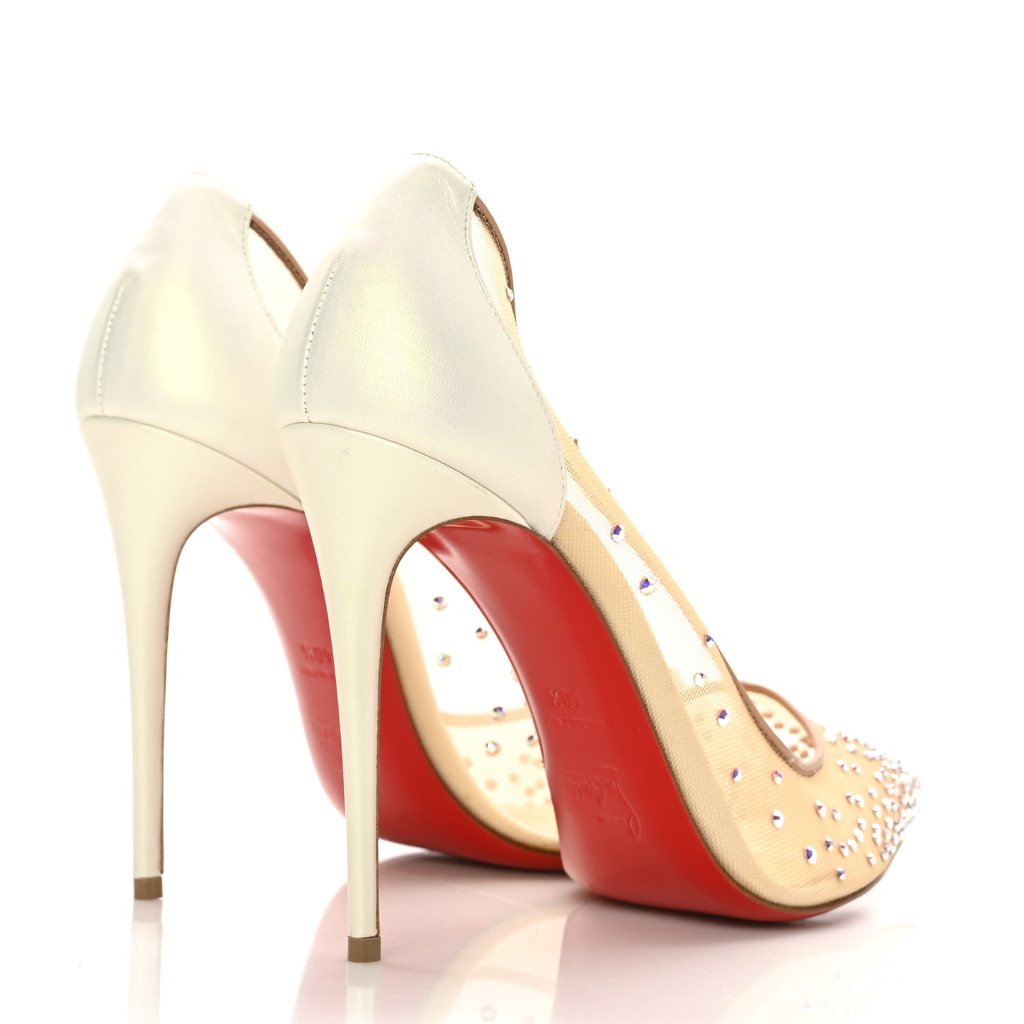 Metallic Nappa Crystal Strass Follies 100 Pumps 40.5