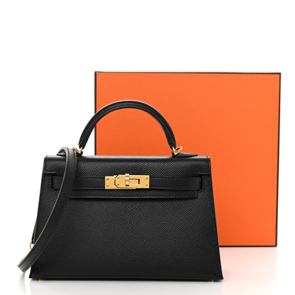 Hermes Epsom Mini Kelly Sellier 20 Black 11 of 11
