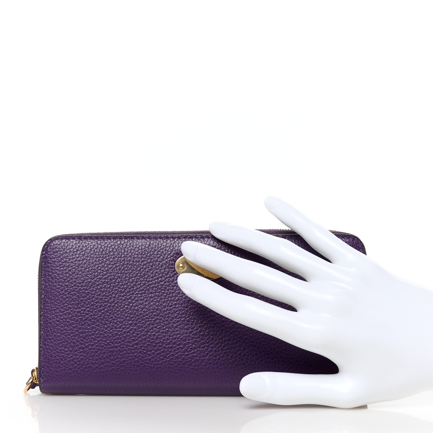 Mulberry Small Classic Grain Zip Around Long Wallet Amethyst 2 of 11