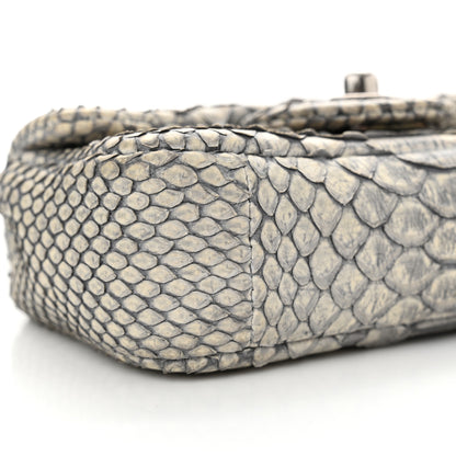 Chanel Snakeskin Extra Mini Rectangular Flap Grey 9 of 14