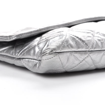 Chanel Metallic Crumpled Calfskin Big Bang Large Flap Bag Silver 8 of 10