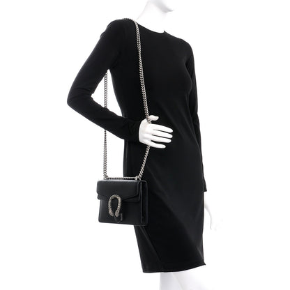Gucci Calfskin Mini Dionysus Shoulder Bag Black 2 of 8