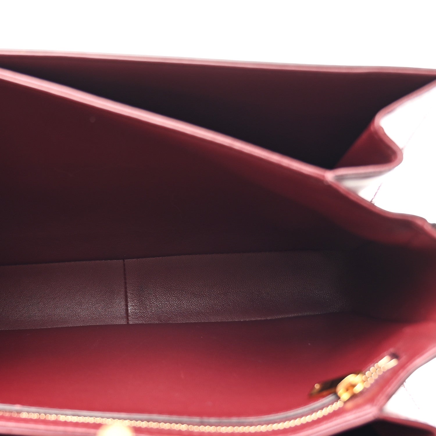 Celine Shiny Calfskin Medium Triomphe Light Burgundy 5 of 10