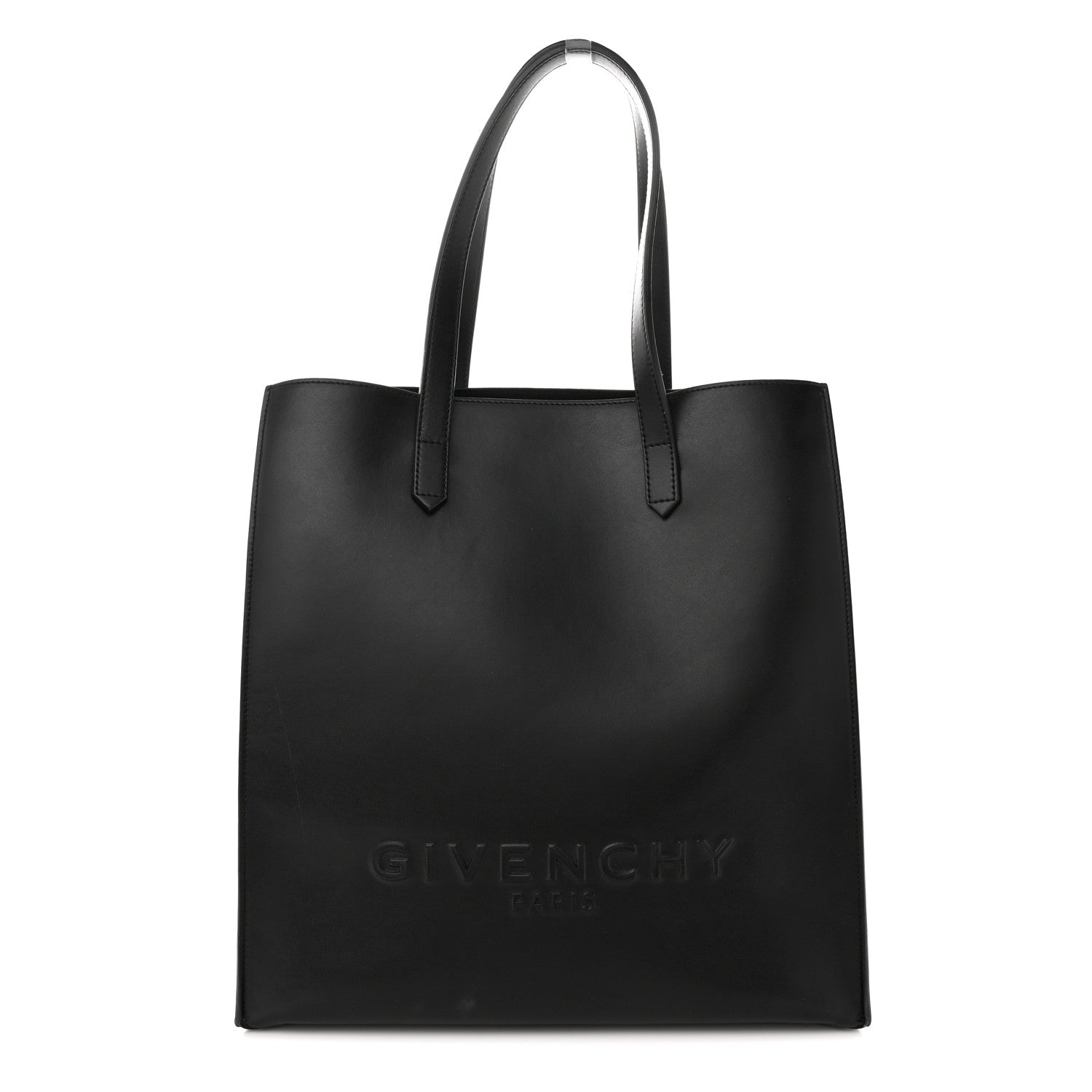 Givenchy Calfskin Logo Debossed Medium Shopper Tote Black 3 of 15