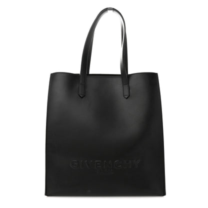 Givenchy Calfskin Logo Debossed Medium Shopper Tote Black 3 of 15