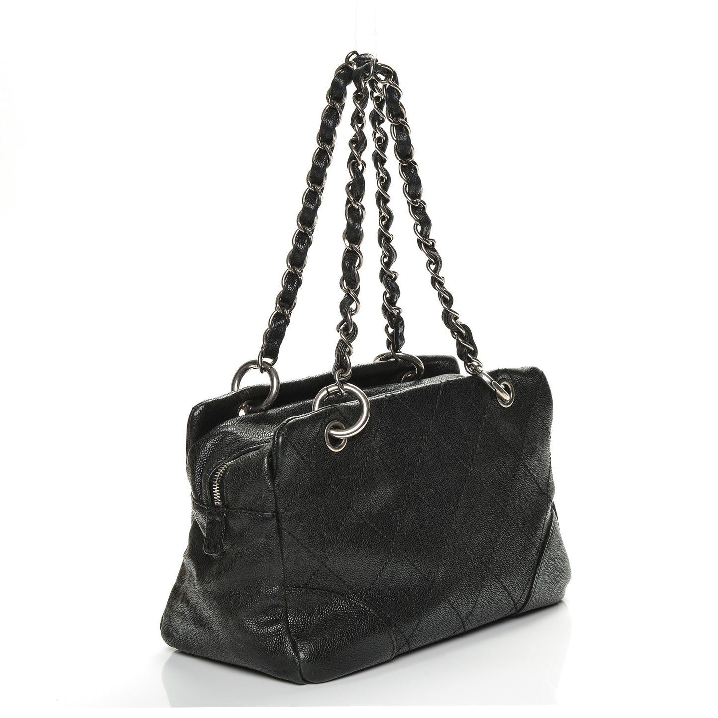 Distressed Caviar Outdoor Ligne Tote Black