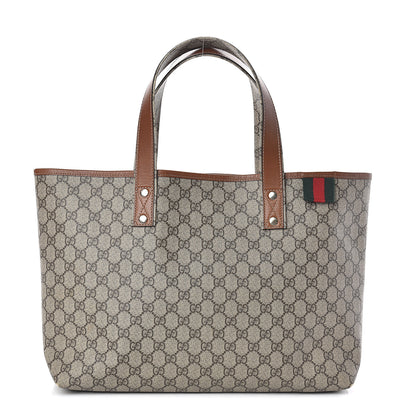 Gucci GG Plus Monogram Medium Signature Web Loop Tote Brown 1 of 9