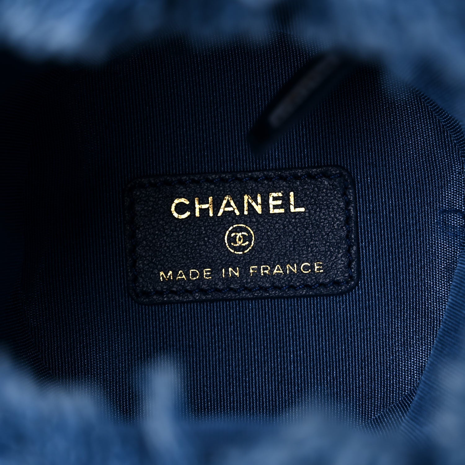 Chanel Denim Quilted Mood Mini Bucket With Chain Blue Multicolor 6 of 10